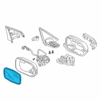 OEM 2008 Acura TSX Mirror Sub-Assembly, Passenger Side (R1400) (Heated) Diagram - 76203-SEA-C42