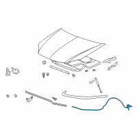 OEM 2006 Chevrolet Cobalt Cable Asm-Hood Primary Latch Release Diagram - 15220451