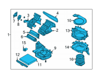 OEM Hyundai Santa Fe Blower Unit Diagram - 97100-CL010