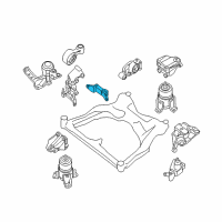 OEM 2020 Nissan Maxima Engine Mounting Bracket, Rear Diagram - 11332-JA100