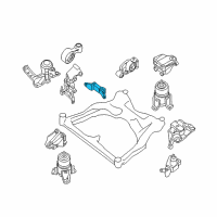 OEM 2018 Nissan Maxima Engine Mounting Bracket, Rear Diagram - 11332-JA100