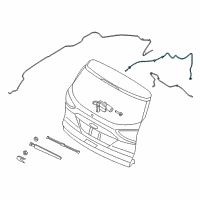OEM 2014 Ford Escape Washer Hose Diagram - CJ5Z-17408-B