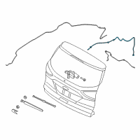 OEM 2017 Ford Escape Washer Hose Diagram - CJ5Z-17408-B