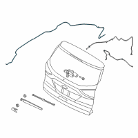 OEM 2014 Ford Escape Washer Hose Diagram - CJ5Z-17A605-B