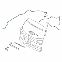 OEM 2017 Ford Escape Washer Hose Diagram - CJ5Z-17A605-B