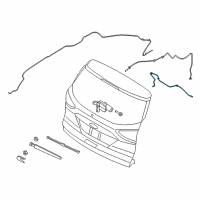 OEM 2014 Ford Escape Washer Hose Diagram - CJ5Z-17408-A