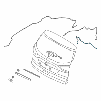 OEM 2019 Ford Escape Washer Hose Diagram - CJ5Z-17408-A