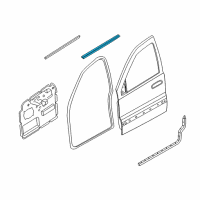 OEM 2001 Jeep Grand Cherokee WEATHERSTRIP-Front Door Belt Diagram - 55135899AE