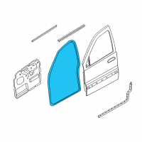OEM 2004 Jeep Grand Cherokee Seal-Front Door Diagram - 55136115AD