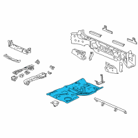 OEM 2017 Acura RDX Panel Set, Rear Floor Diagram - 04655-TX4-A00ZZ