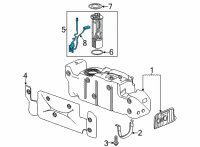 OEM 2021 GMC Sierra 3500 HD Fuel Gauge Sending Unit Diagram - 84777080