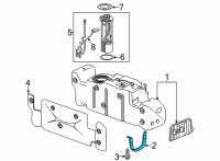 OEM 2022 Chevrolet Silverado 3500 HD Tank Strap Diagram - 84591517