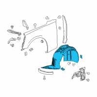 OEM 2017 Chevrolet Camaro Fender Liner Diagram - 84169276