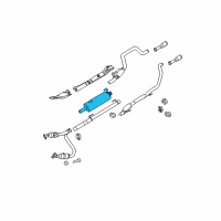 OEM 2010 Dodge Ram 1500 Exhaust Muffler Diagram - 55398258AD