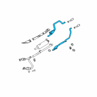 OEM Dodge Exhaust Pipe And Resonator Diagram - 55398333AH