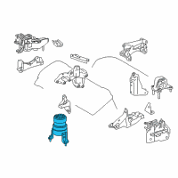 OEM 2020 Lexus RX350L INSULATOR, Engine Mounting Diagram - 12361-0P190