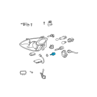 OEM Lexus RX330 Motor, Headlamp Leveling Diagram - 85661-48030