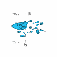 OEM 2004 Lexus RX330 Passenger Side Headlight Assembly Diagram - 81110-0E030