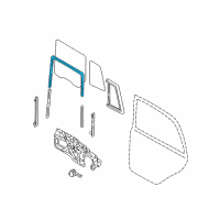 OEM 2001 Hyundai Santa Fe Run Assembly-Rear Door Window Glass LH Diagram - 83530-26000