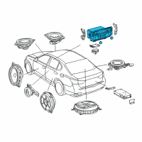 OEM 2016 Lexus GS450h Cover Sub-Assembly, Navigation Diagram - 86804-30F10