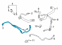 OEM 2022 BMW X3 HOSE COOLANT RADIATOR INTAKE Diagram - 17-12-9-845-508