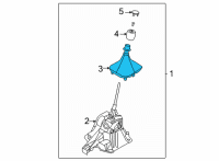OEM 2021 Ford Bronco BOOT - GEAR CHANGE LEVER Diagram - MB3Z-7277-A