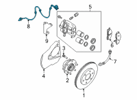 OEM 2020 Nissan Frontier Pad Kit - Disc Brake Diagram - D1060-9BT0A