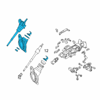 OEM 2012 Infiniti M56 Shaft Assy-Steering Column, Lower Diagram - 48822-1MU0A