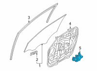 OEM Hyundai Tucson MOTOR ASSY-FRONT POWER WDW, RH Diagram - 82460-N9000