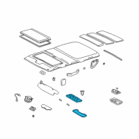 OEM 1999 Toyota Land Cruiser Dome Lamp Assembly Diagram - 81260-60070-A0