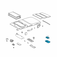OEM 2002 Toyota Land Cruiser Overhead Lamp Diagram - 81240-22120-B1