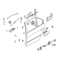 OEM 1995 BMW 750iL Rear Door Lock Bowden Cable Diagram - 51-22-8-165-204