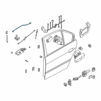 OEM BMW 750iL Bowden Cable Left Diagram - 51-22-8-231-857