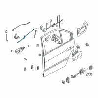 OEM 1995 BMW 750iL Rear Door Handle Bowden Cable Diagram - 51-22-8-150-623