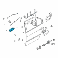 OEM 2003 BMW 525i Inside Door Handle Diagram - 51-21-8-226-050