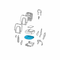 OEM 2003 Mercury Mountaineer Seat Cushion Pad Diagram - 3L2Z-7863841-BA