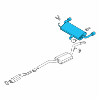 OEM Ford Escape Muffler W/Tailpipe Diagram - CV6Z-5A289-D