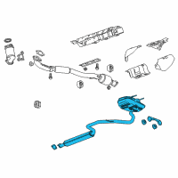 OEM 2014 Chevrolet Malibu Muffler & Pipe Diagram - 23333715