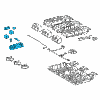 OEM 2021 Lexus RX450hL Block Assembly, Hv Battery Diagram - G92Z0-58010