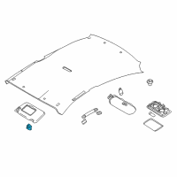 OEM 2018 Nissan Versa Note Holder-SUNVISOR Diagram - 96409-1HA0A