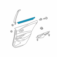 OEM 2021 Toyota Corolla Belt Weatherstrip Diagram - 68173-12380