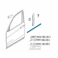 OEM 2015 BMW X1 Channel Cover, Exterior, Door, Front Right Diagram - 51-33-2-990-876