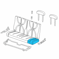 OEM 2002 Dodge Durango Rear Seat Cushion Diagram - WL321L5AA