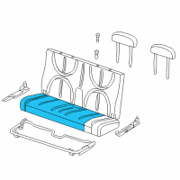 OEM 2002 Dodge Durango Rear Seat Cushion Diagram - WL321DVAA