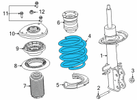 OEM 2021 Ford Bronco Sport SPRING - FRONT Diagram - LX6Z-5310-AE