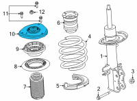 OEM 2022 Ford Bronco Sport MOUNTING ASY Diagram - LX6Z-3A197-G