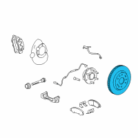 OEM Chevrolet Silverado 1500 Front Brake Rotor Diagram - 23144340