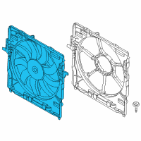 OEM 2012 BMW X5 Fan Housing With Fan Diagram - 17-42-7-603-565