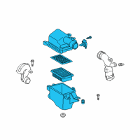 OEM 2014 Toyota Prius C Air Cleaner Assembly Diagram - 17700-21210