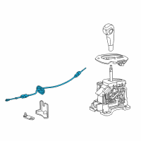 OEM 2015 Chevrolet Sonic Automatic Transmission Shifter Cable Assembly Diagram - 94551362